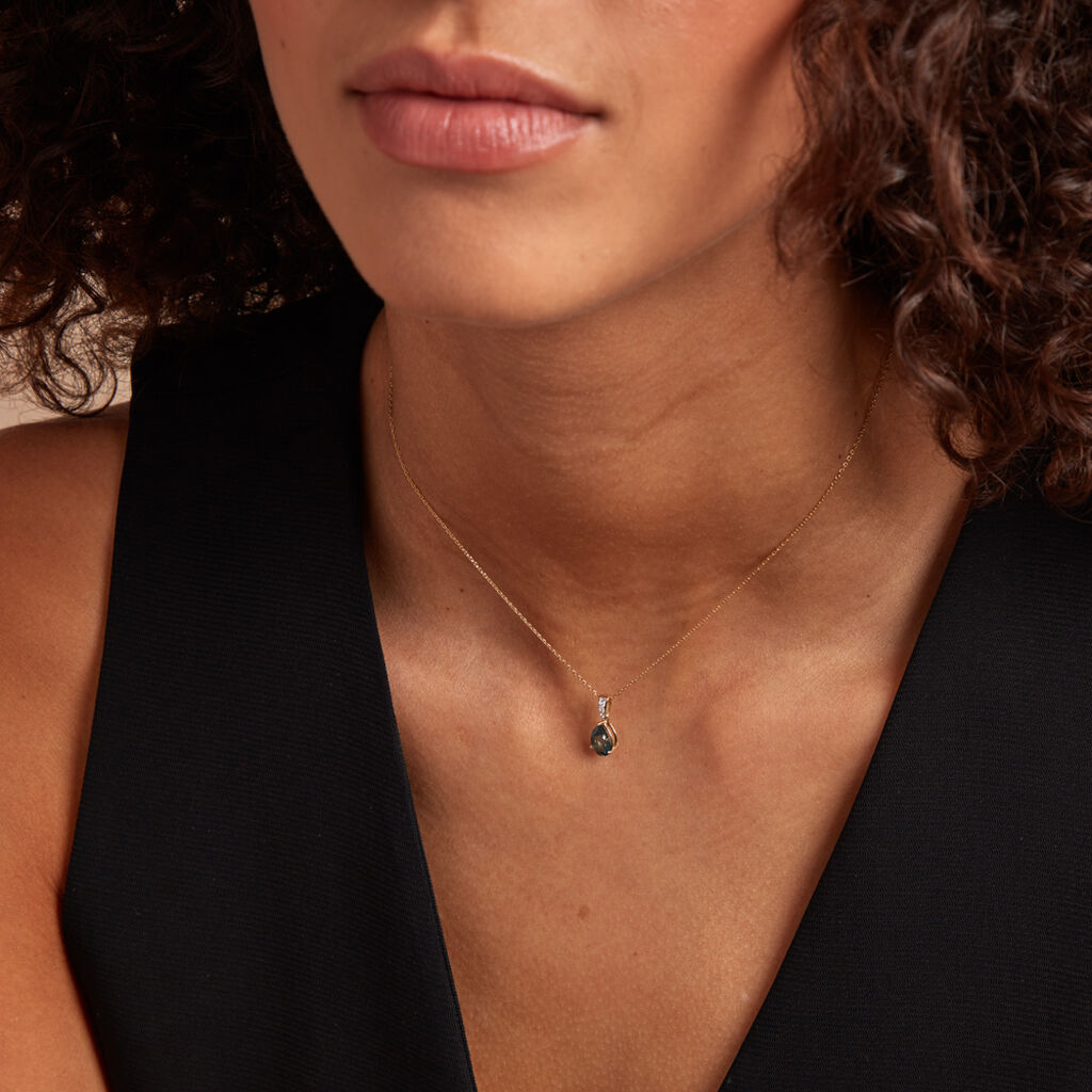 Pendentif Gorgel Or Jaune Topaze Oxyde De Zirconium - Pendentifs Femme | Histoire d’Or