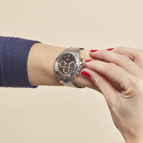 Montre Boss Novia Acier Noir - Montres Femme | Histoire d’Or