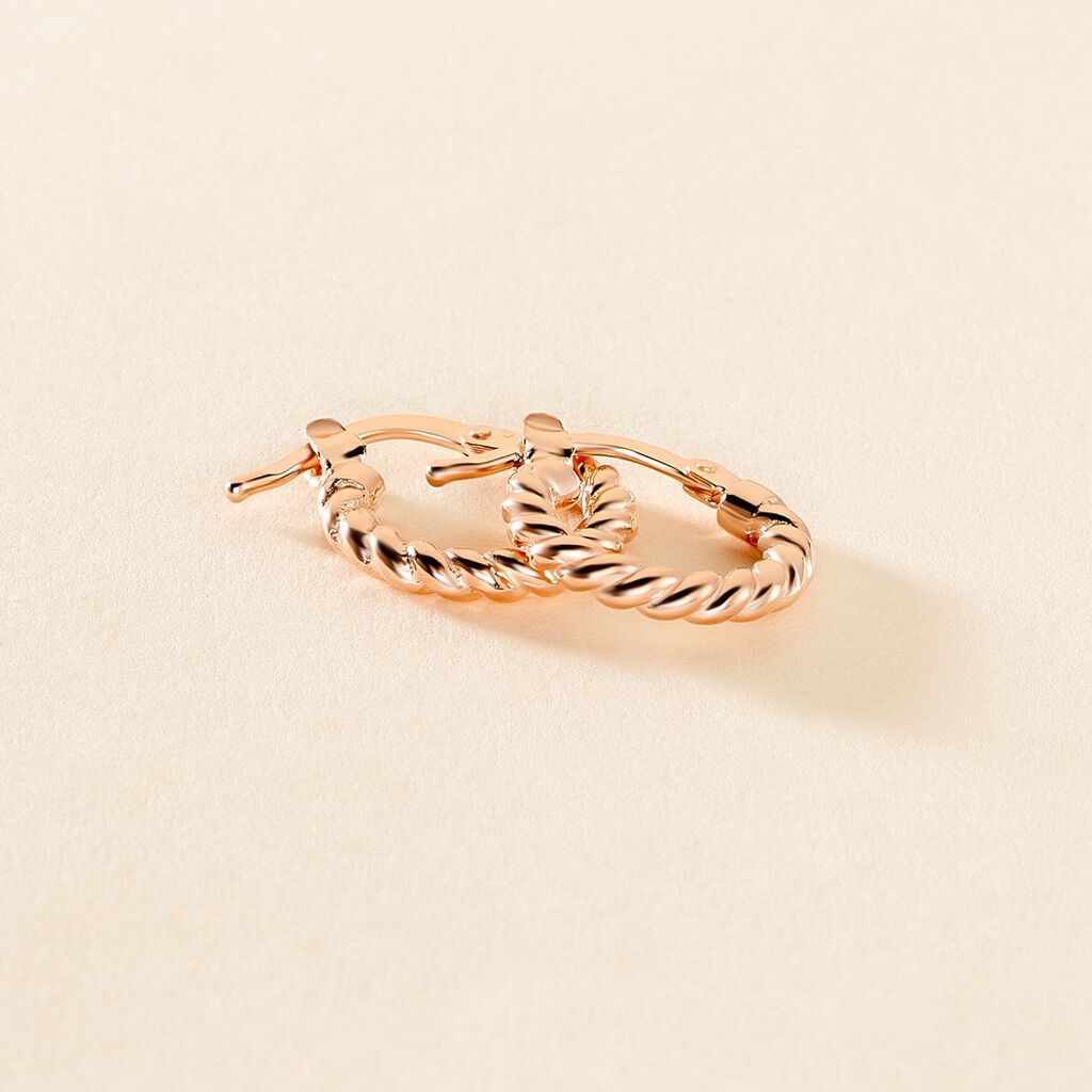 Créoles Appolina Argent Rose - Boucles d'oreilles créoles Femme | Histoire d’Or