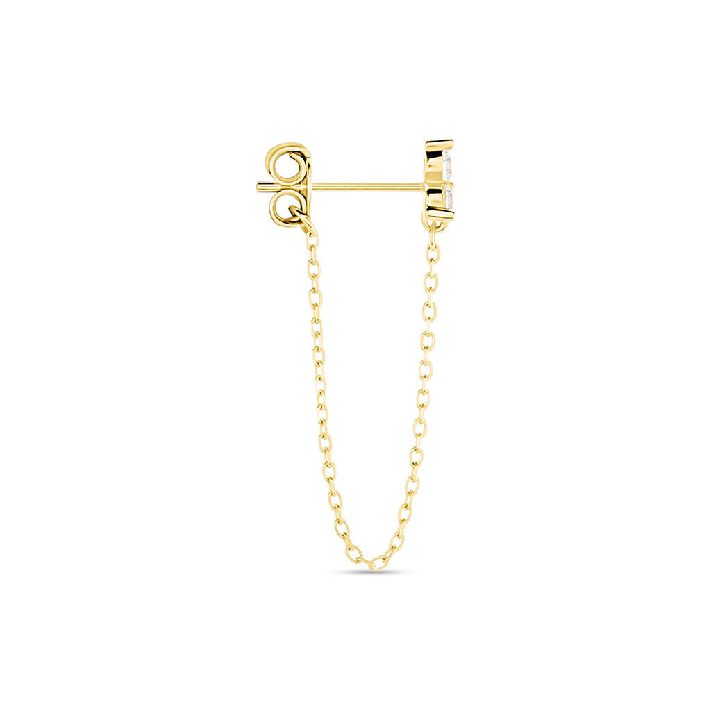 Boucle D'oreille Unitaire Edweena Or Jaune Oxyde De Zirconium - Ear cuffs Femme | Histoire d&rsquo;Or
