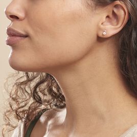 Boucles D'oreilles Puces Eolande Or Jaune Perle De Culture - Clous d'oreilles Femme | Histoire d’Or