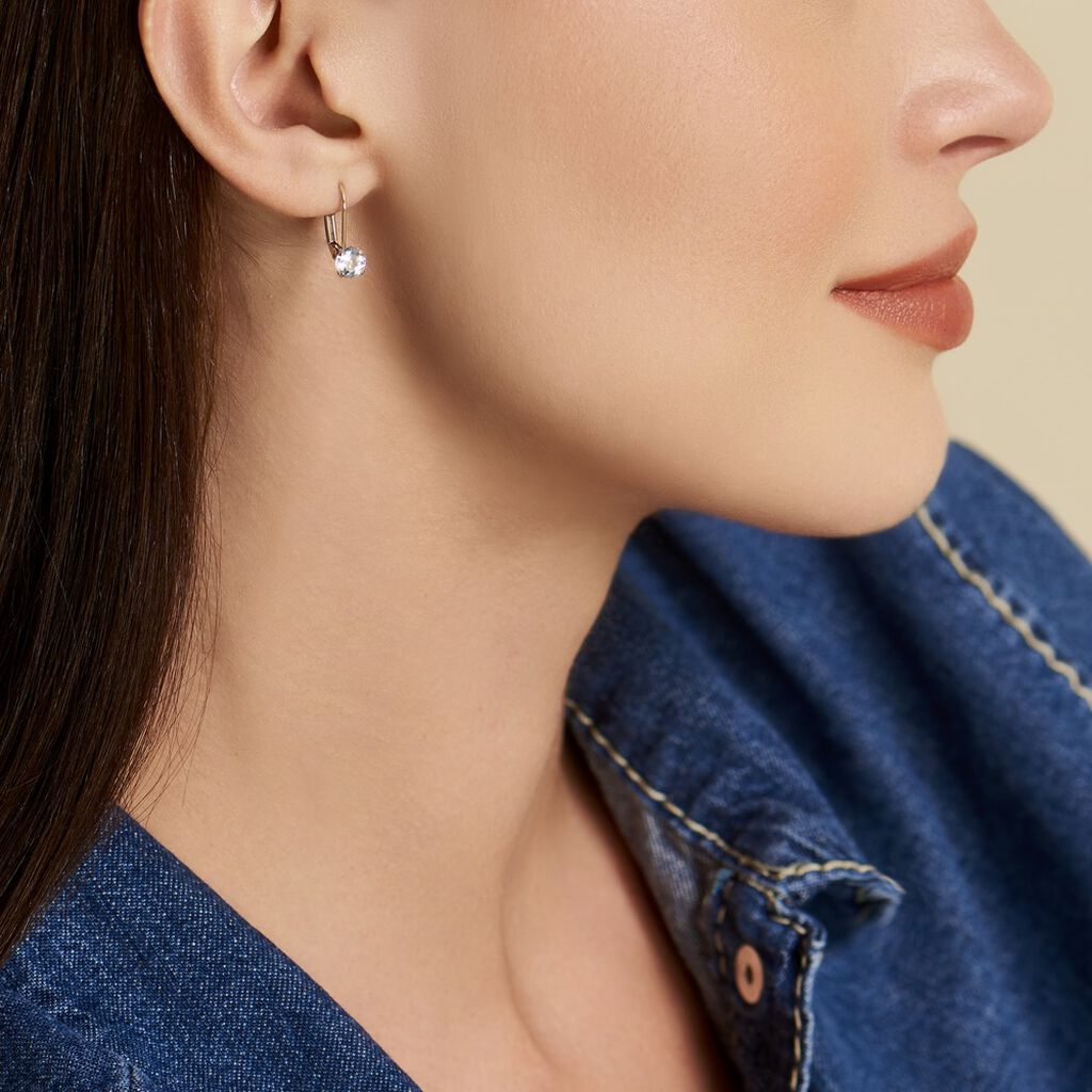 Boucles D'oreilles Pendantes Or Jaune Zoe Topaze - Boucles d'oreilles pendantes Femme | Histoire d’Or