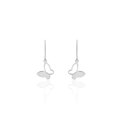 Boucles D'oreilles Pendantes Maria Argent Blanc - Boucles d'oreilles fantaisie Femme | Histoire d’Or