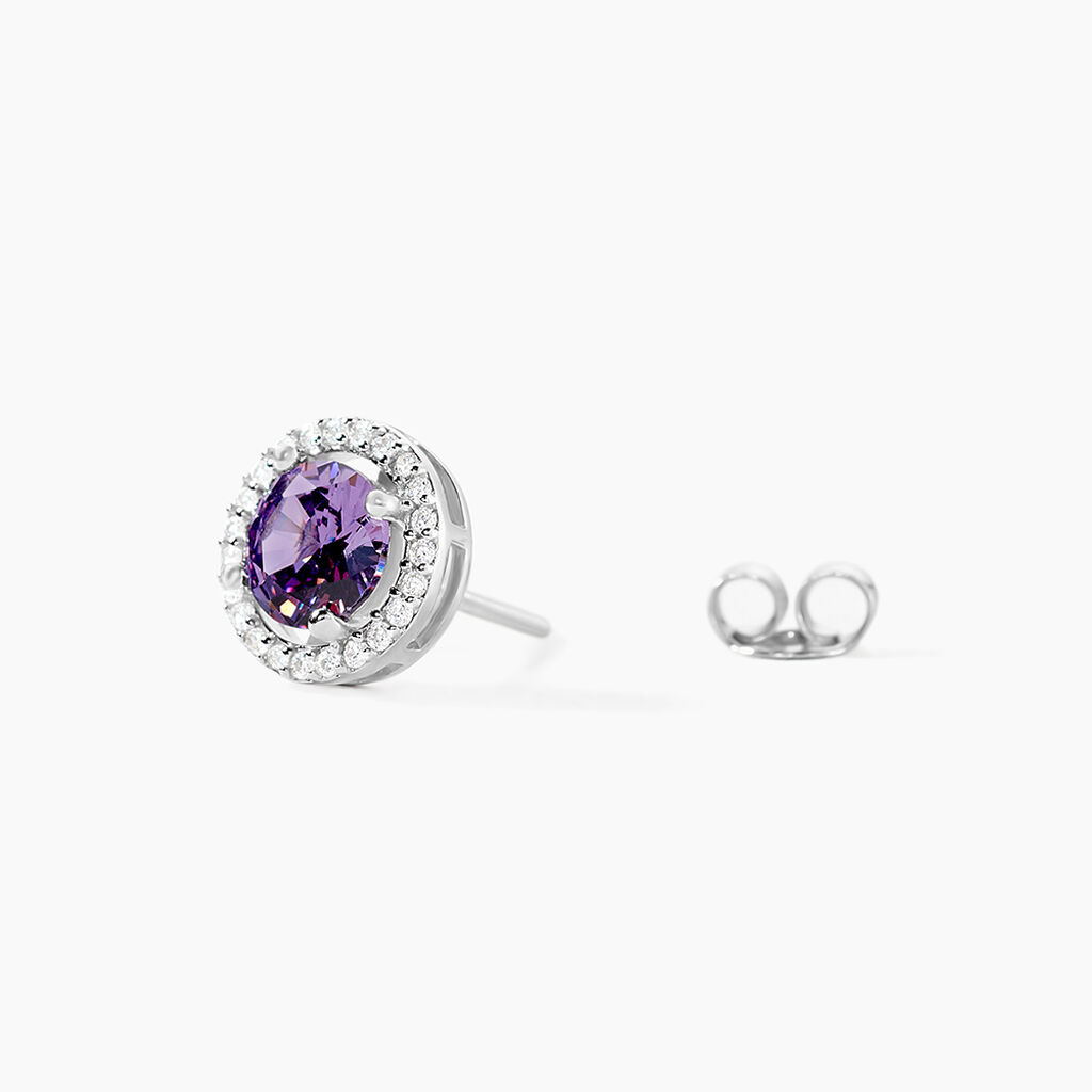 Boucles D'oreilles Puces Rio Argent Blanc Oxyde - Boucles d'oreilles fantaisie Femme | Histoire d’Or