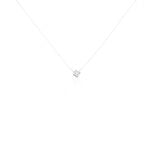NYLON 4 Damen Collier Silber 925 Zirkonia Wei&szlig; 0,1 ct Viereck - Colliers fantaisie Femme | Histoire d&rsquo;Or
