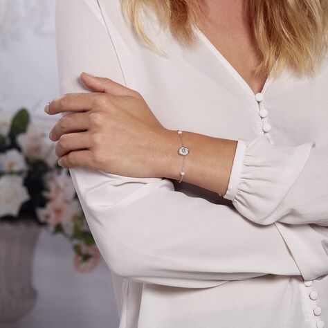 Bracelet Argent Glad Perles De Culture Nacre Oxyde De Zirconium - Bracelets fantaisie Femme | Histoire d’Or