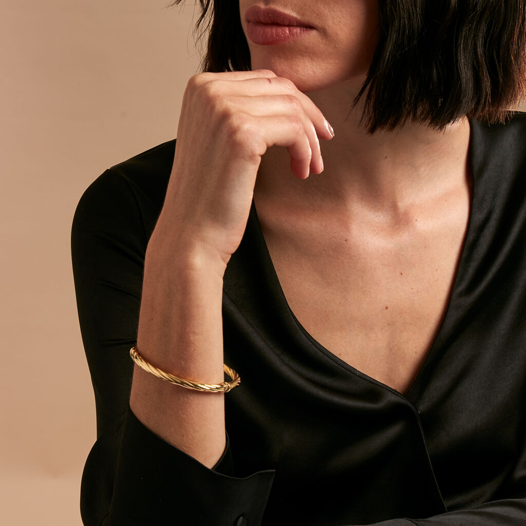 Jonc Dezia Or Jaune - Bracelets joncs Femme | Histoire d’Or