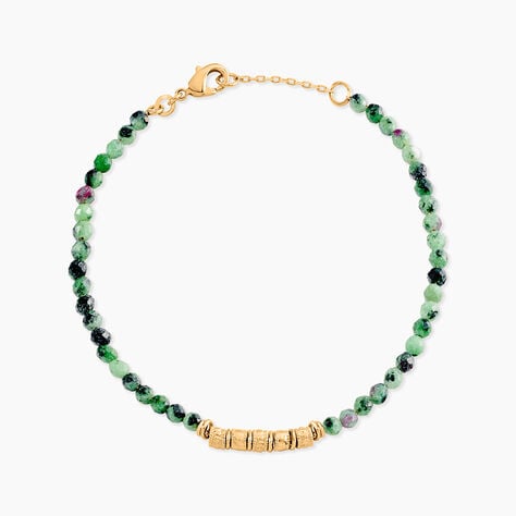 Bracelet Manua Plaqu&eacute; Or Jaune Pierre D'imitation - Bracelets Femme | Histoire d&rsquo;Or