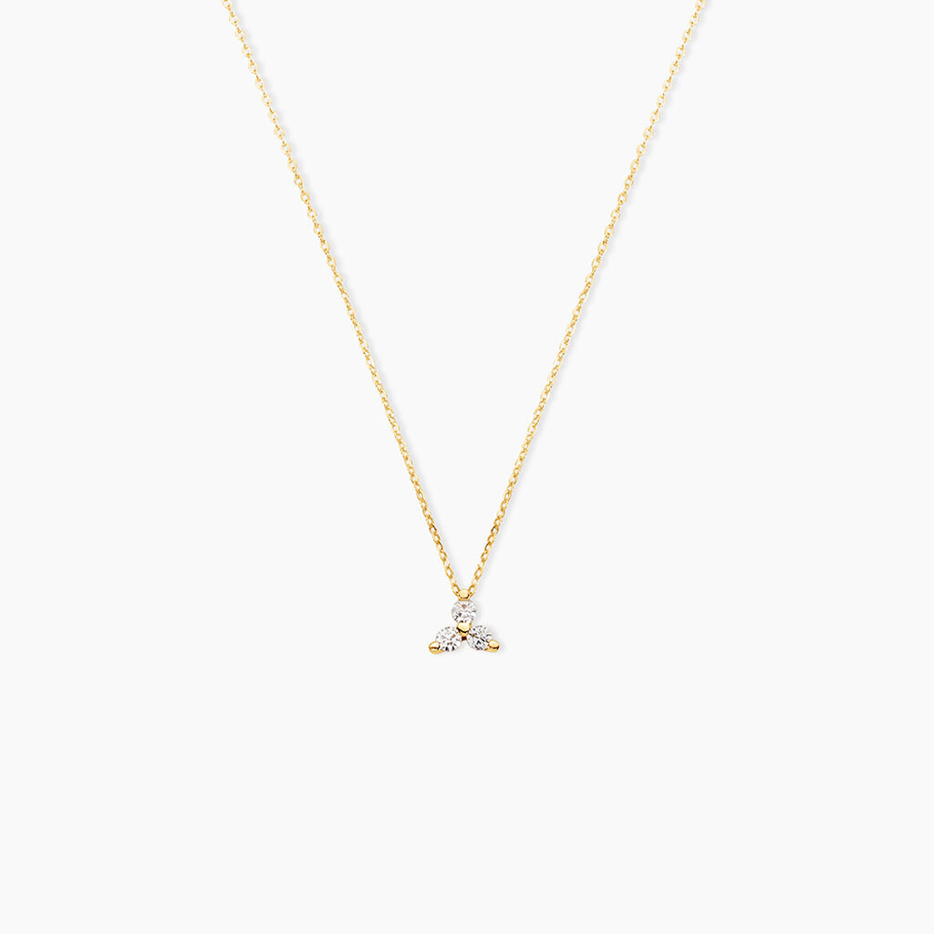 Collier Alpertti Or Jaune Oxyde De Zirconium - Colliers Femme | Histoire d&rsquo;Or