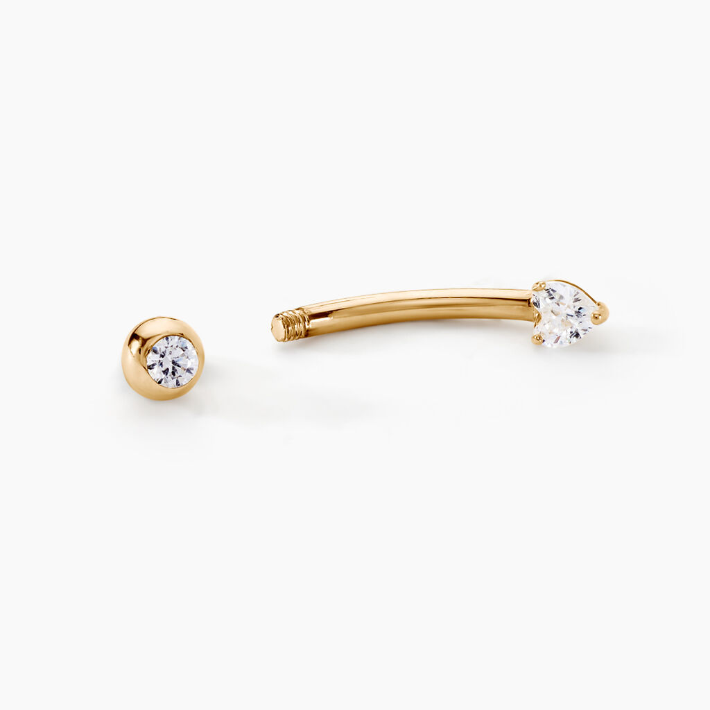 Piercing D'oreille Et/ou D'arcade Elihu Or Jaune Oxyde De Zirconium - F&ecirc;te des m&egrave;res Femme | Histoire d&rsquo;Or