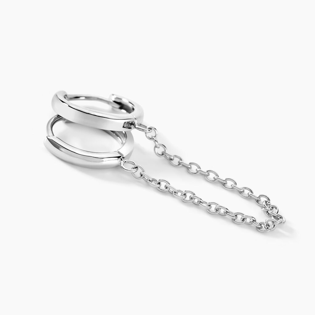 Bijou D'oreille Unitaire Stephie Argent Blanc - Boucles d'oreilles fantaisie Femme | Histoire d’Or