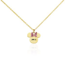 Collier Disney Acier Doré Cristaux - Colliers fantaisie Femme | Histoire d’Or