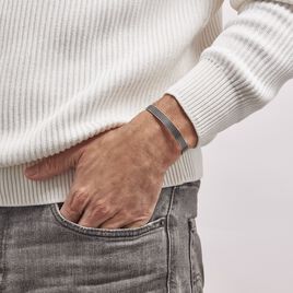 Bracelet Jonc Ouvert Acier Bicolore Anderson - Bracelets fantaisie Homme | Histoire d’Or