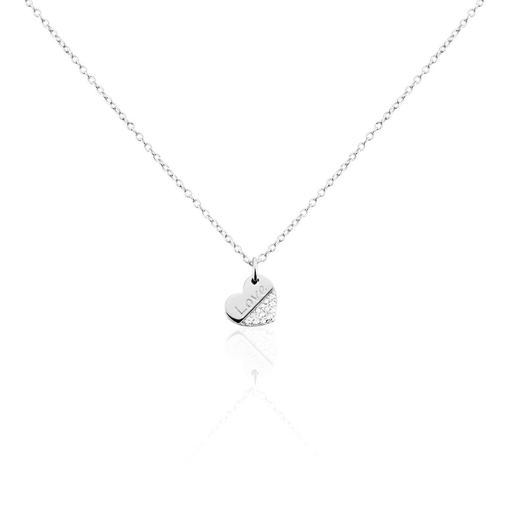 Collier Argent Blanc Alphonzo Oxydes De Zirconium - Colliers fantaisie Femme | Histoire d&rsquo;Or