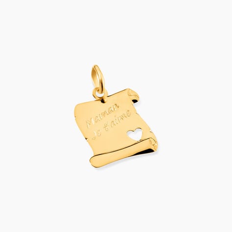 Pendentif Irenca Message Parchemin Or Jaune - Pendentifs Famille | Histoire d&rsquo;Or