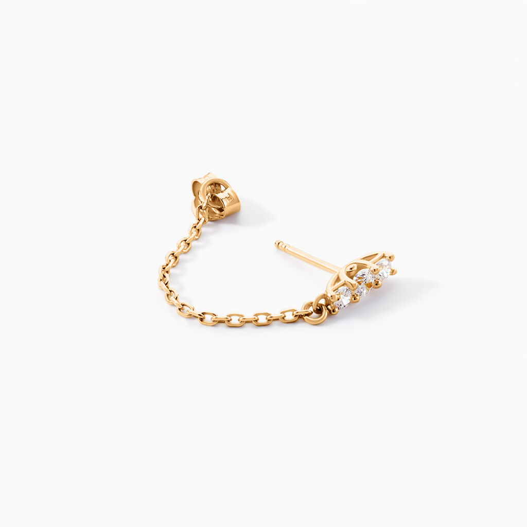 Boucle D'oreille Unitaire Pendante Serenity Plaqu&eacute; Or Jaune Oxyde  - Piercings d'oreilles Femme | Histoire d&rsquo;Or