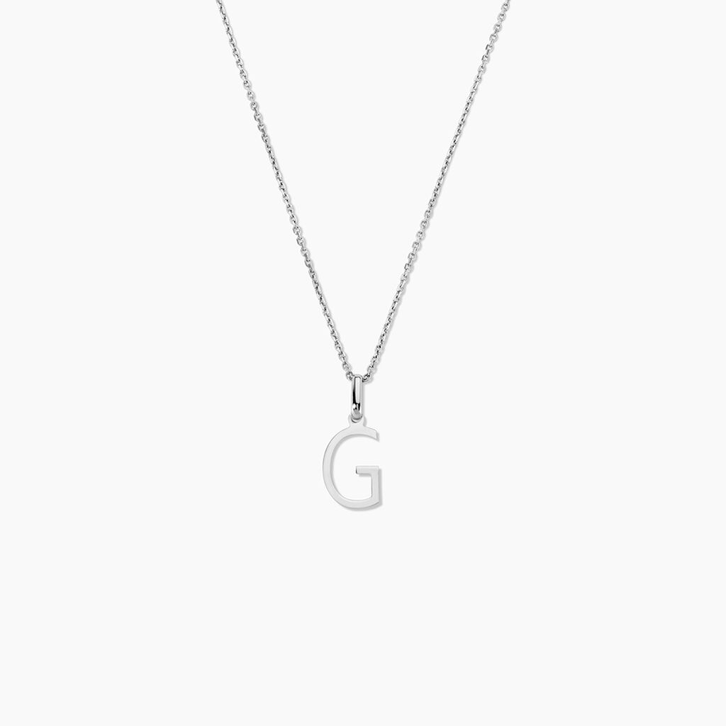 Pendentif Ionia Lettre Or Blanc - Pendentifs Famille | Histoire d&rsquo;Or