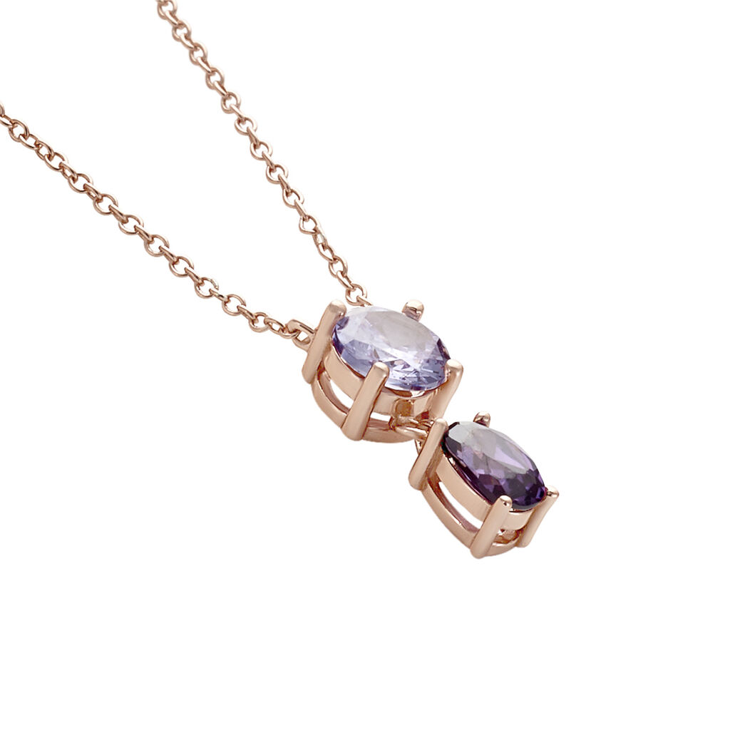 Collier Argent Rose Brenna Oxydes De Zirconium - Colliers fantaisie Femme | Histoire d’Or