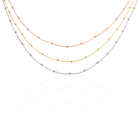 Collier Daralea Argent Tricolore - Colliers fantaisie Femme | Histoire d’Or