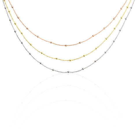 Collier Daralea Argent Tricolore - Colliers fantaisie Femme | Histoire d’Or