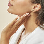 Boucles D'oreilles Puces Edmee Cercle Or Bicolore - Clous d'oreilles Femme | Histoire d&rsquo;Or