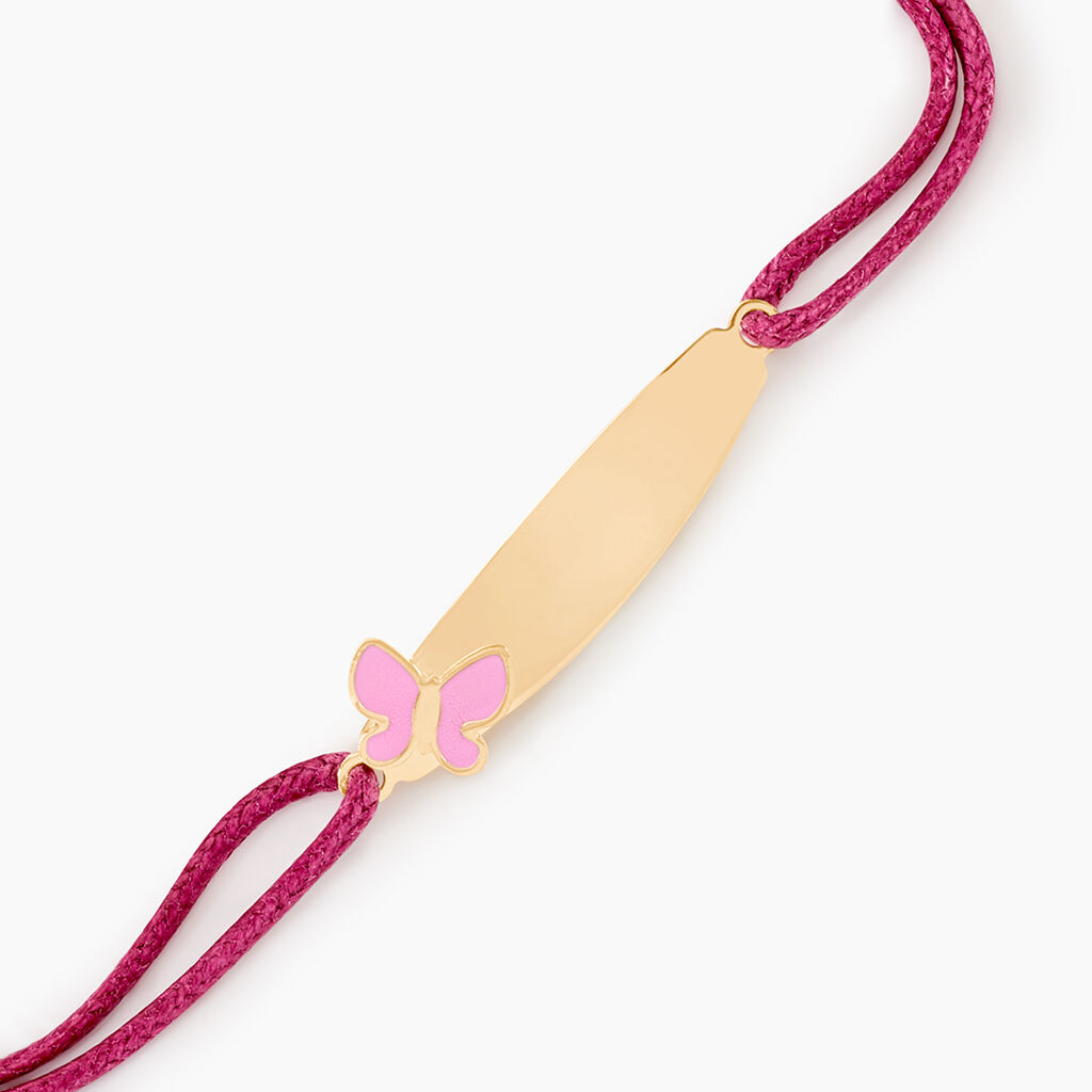 Bracelet Identit&eacute; Helee Papillon Or Jaune - Cadeaux de naissance Enfant | Histoire d&rsquo;Or