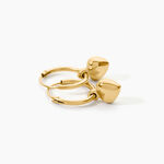 Cr&eacute;oles Big Love Argent Dor&eacute; A L'Or 750/1000 - Boucles d'oreilles cr&eacute;oles Femme | Histoire d&rsquo;Or