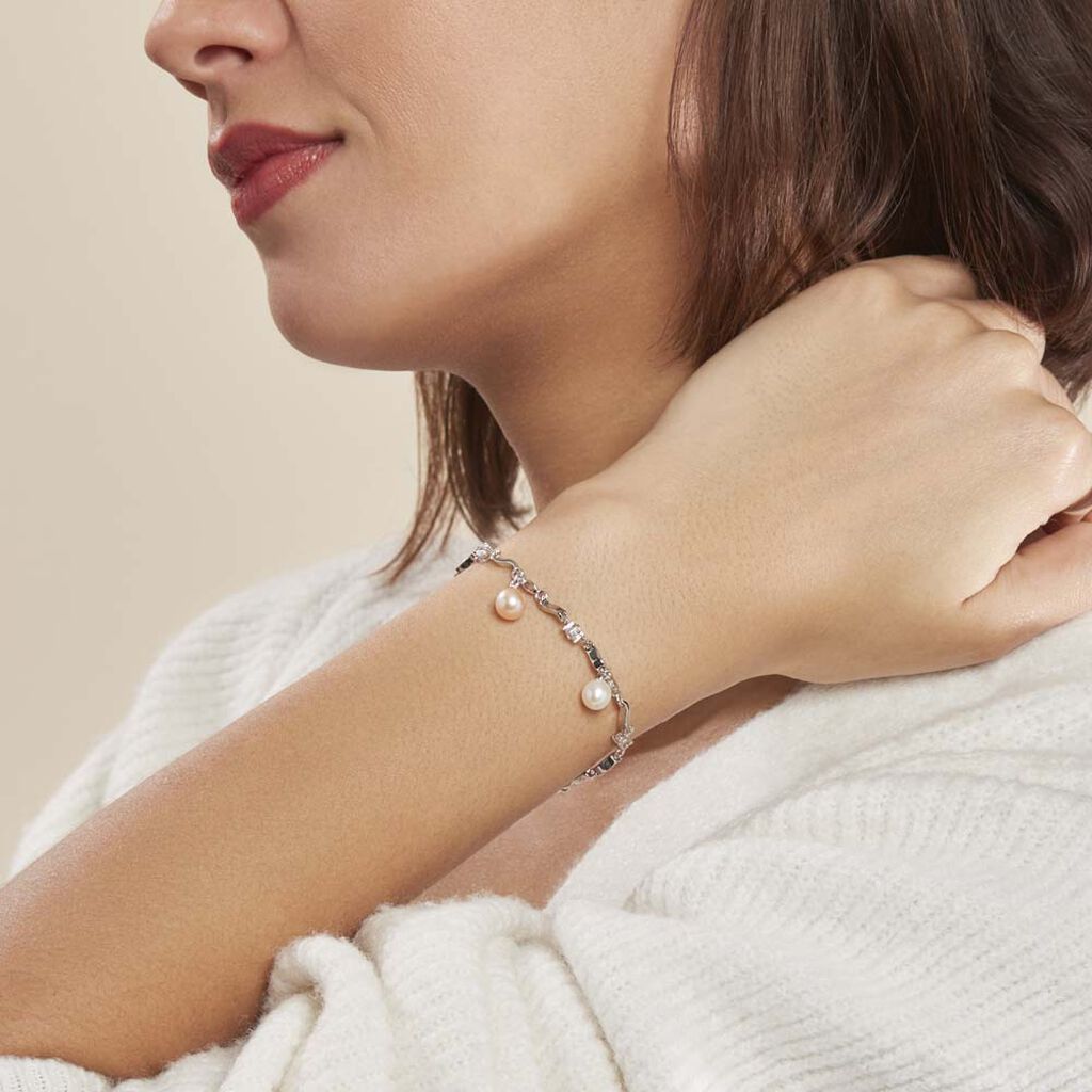 Bracelet Salomee Argent Blanc Perle De Culture - Bracelets Femme | Histoire d’Or