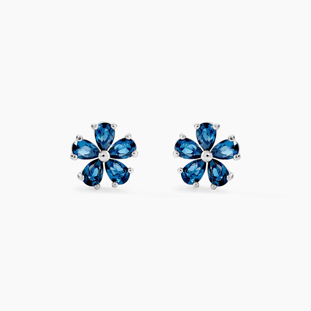 Boucles D'oreilles Puces Argent Blanc Laldilon Oxydes De Zirconium - Boucles d'oreilles fantaisie Femme | Histoire d’Or