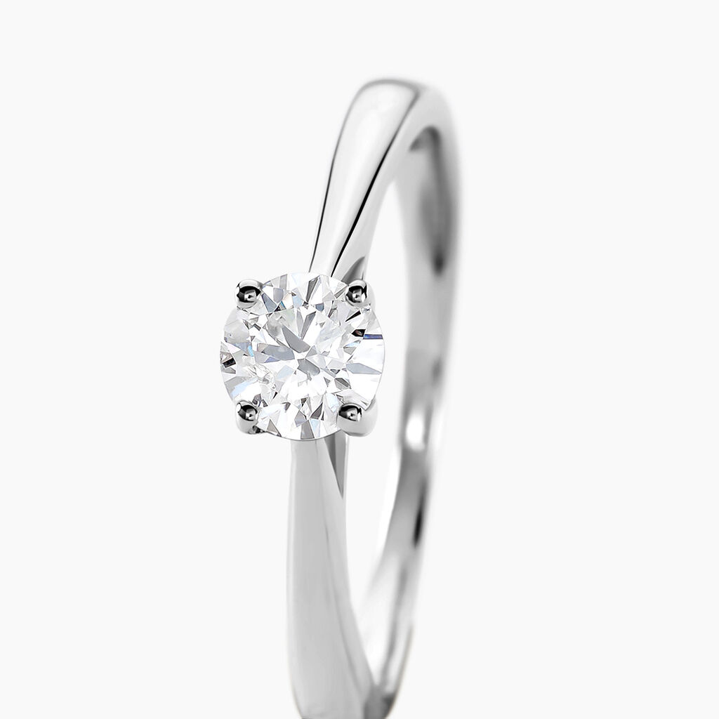 Bague Solitaire One Or Blanc Diamant - Bagues solitaires Femme | Histoire d&rsquo;Or