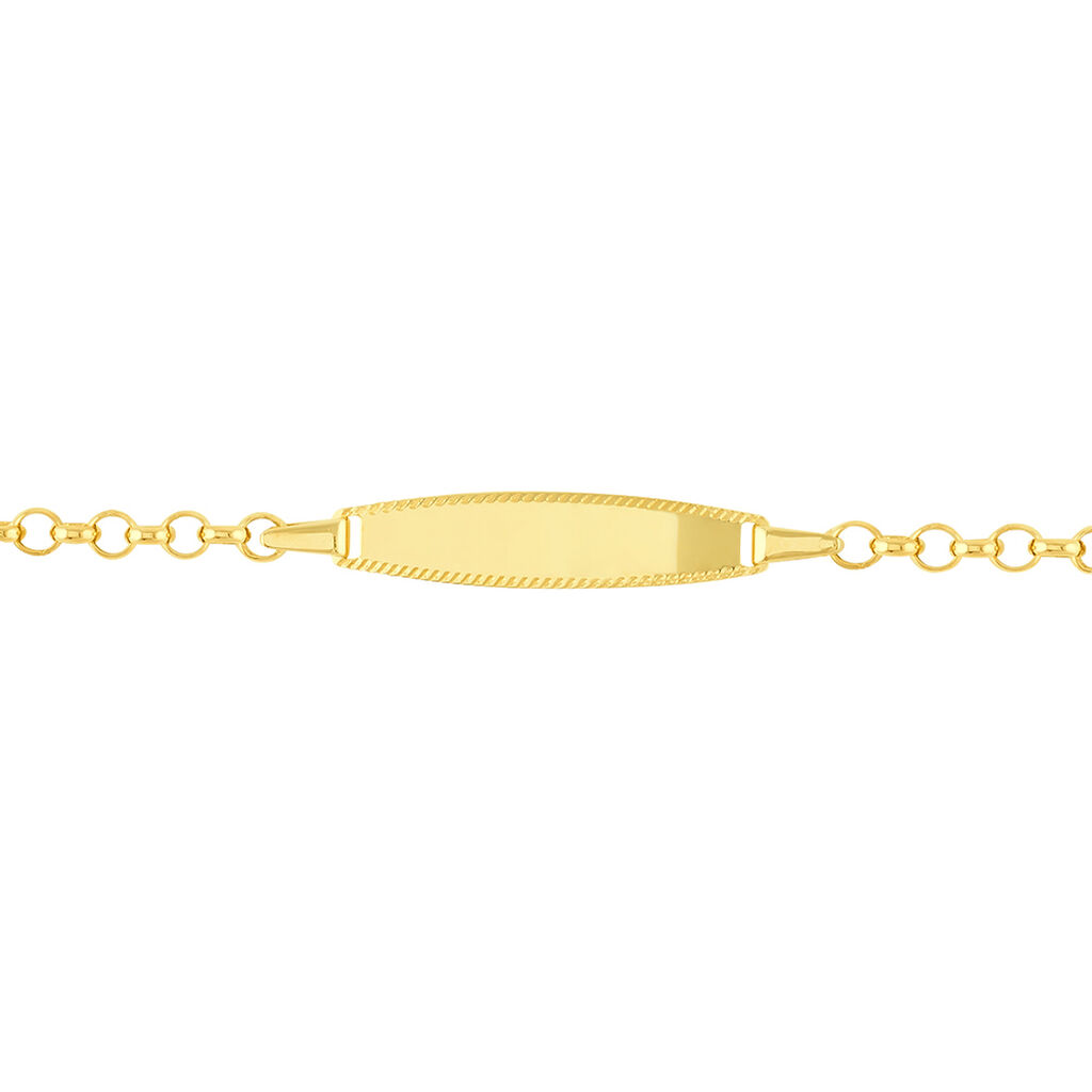 Bracelet Identité Marcel Maille Jaseron Or Jaune - Bracelets Communion Enfant | Histoire d’Or