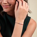 Bracelet French Twist Argent Blanc Oxyde De Zirconium - Bracelets cordon Femme | Histoire d&rsquo;Or