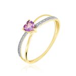 Bague Rory Or Jaune Amethyste - Bagues solitaires Femme | Histoire d&rsquo;Or