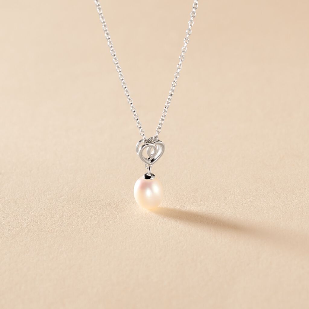 Collier Miley Argent Blanc Perle De Culture - Colliers fantaisie Femme | Histoire d’Or