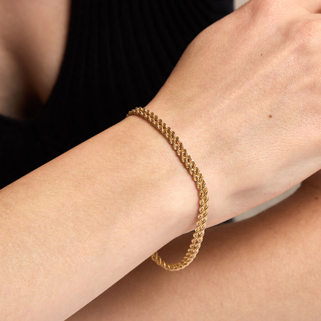 Bracelet Cordelia Argent Dor&eacute; A L'Or 750/1000 - Bijoux sans pierre Femme | Histoire d&rsquo;Or