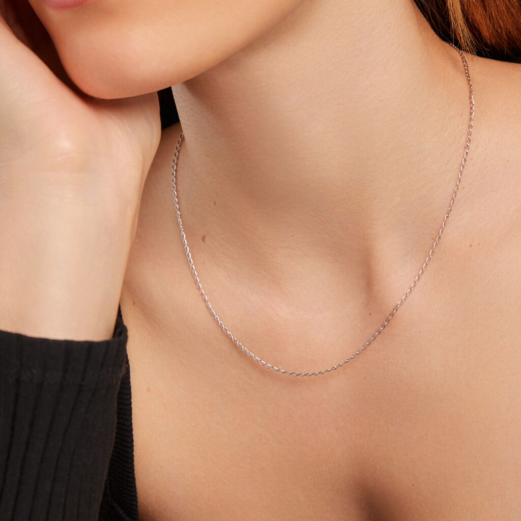 Collier Maille Nuncio Argent Blanc - Chaines Famille | Histoire d’Or