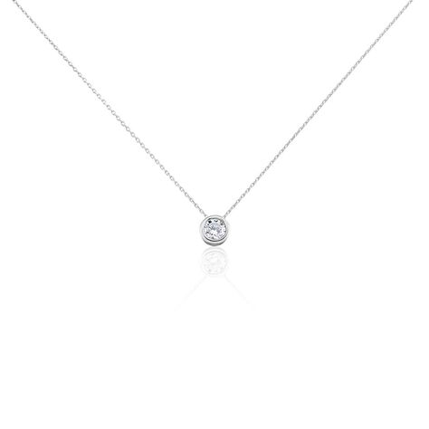 Collier Columbine Or Blanc Oxyde De Zirconium Blanc - Colliers Femme | Histoire d’Or