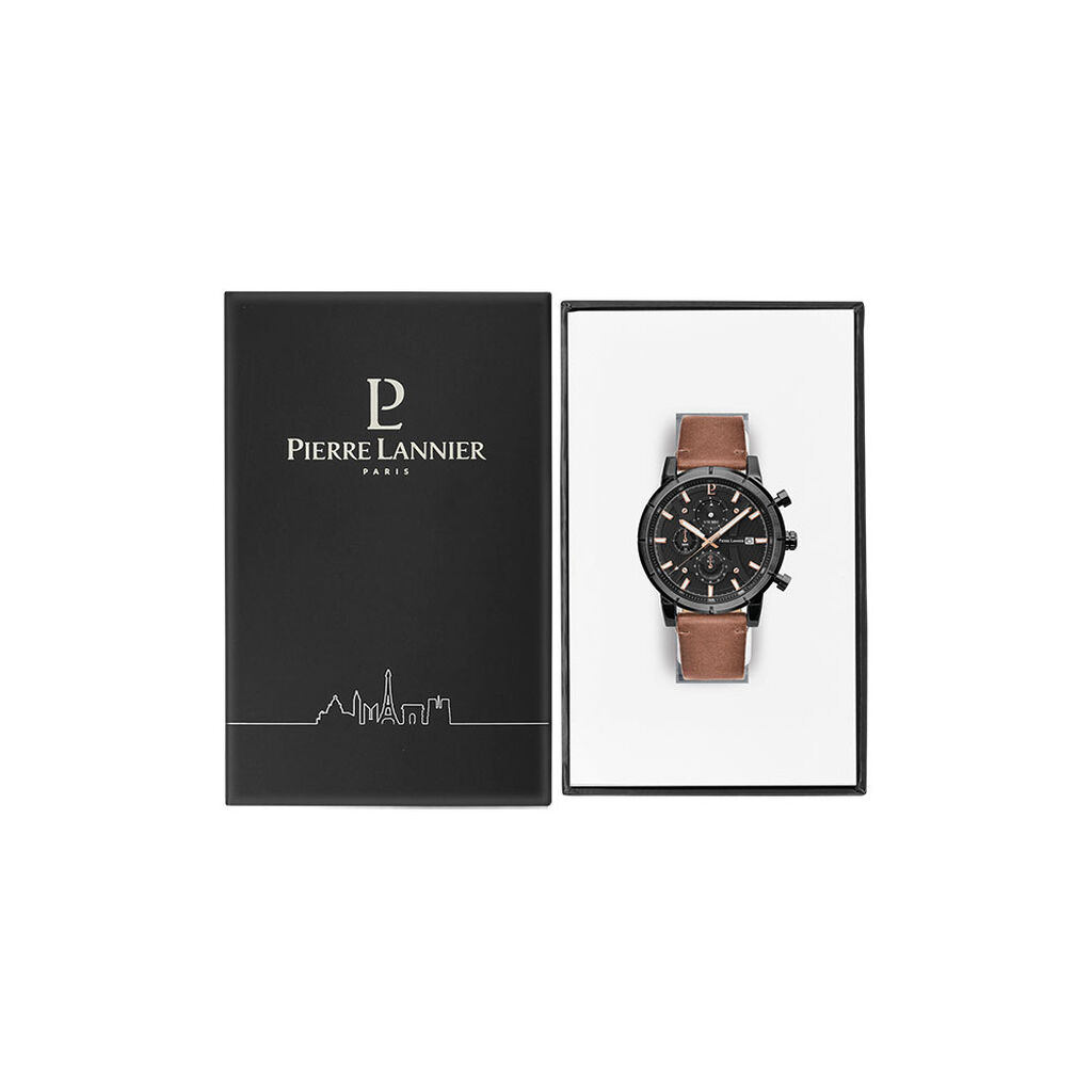 Montre Pierre Lannier Criterium Noir - Montres Homme | Histoire d’Or