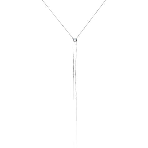 Collier Erika Argent Blanc Oxyde De Zirconium - Colliers fantaisie Femme | Histoire d’Or