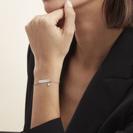 Bracelet Argent Blanc Sameera Agate - Bracelets fantaisie Femme | Histoire d’Or