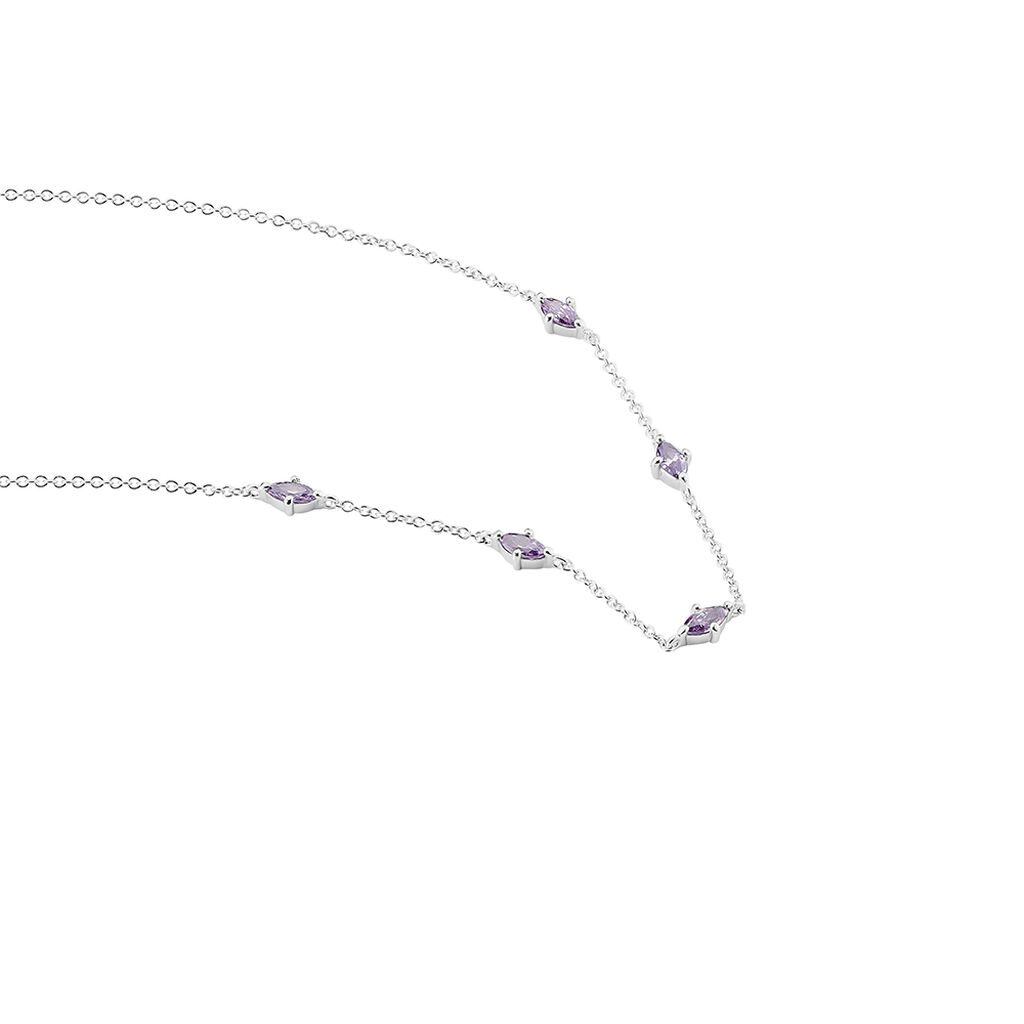 Collier Borya Argent Blanc Oxyde De Zirconium - Colliers fantaisie Femme | Histoire d’Or