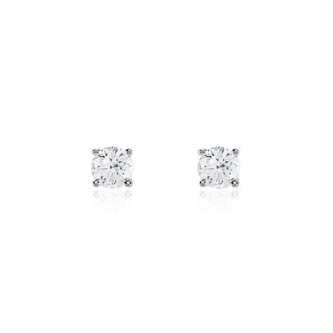 Boucles D'oreilles Puces One Or Jaune Diamants - Clous d'oreilles Femme | Histoire d&rsquo;Or