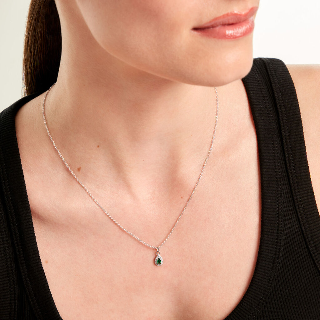 Collier Tania Argent Blanc Oxyde De Zirconium - F&ecirc;te des m&egrave;res Femme | Histoire d&rsquo;Or
