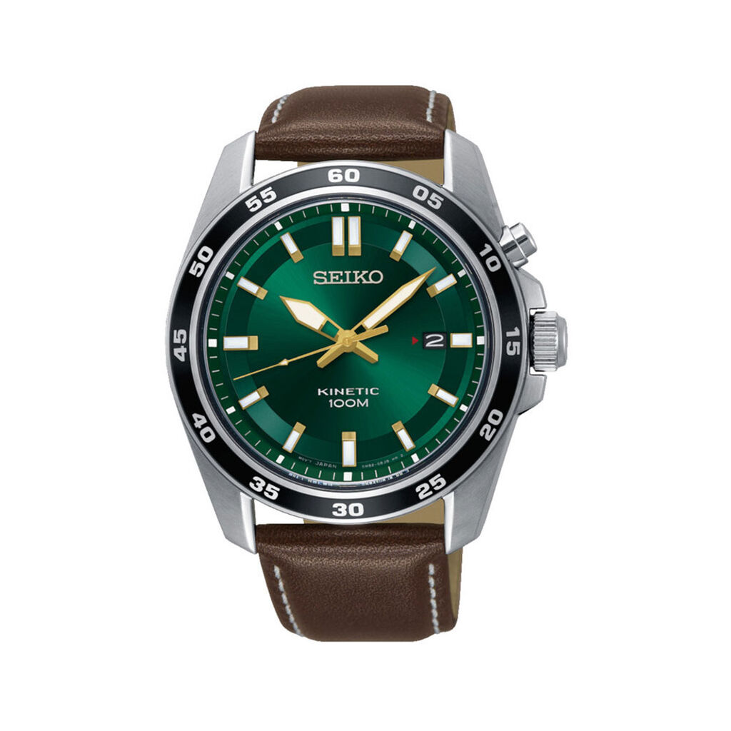 Montre Seiko Sport Kinetic Vert - Montres Homme | Histoire d&rsquo;Or