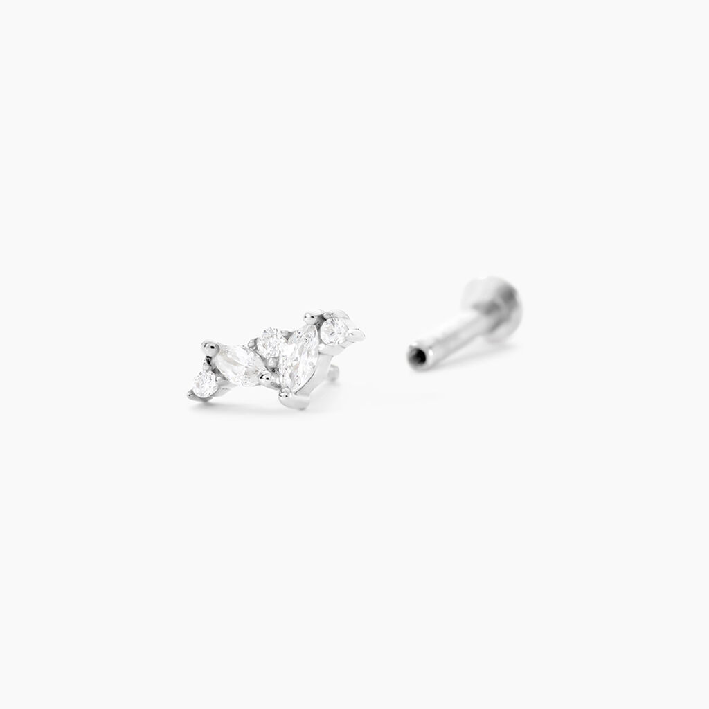 Piercing Odyle Argent Blanc Oxyde De Zirconium - Piercings d'oreilles Femme | Histoire d&rsquo;Or