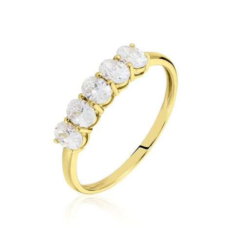 Bague Or Jaune Maegan Oxydes De Zirconium - Bagues avec pierre Femme | Histoire d’Or