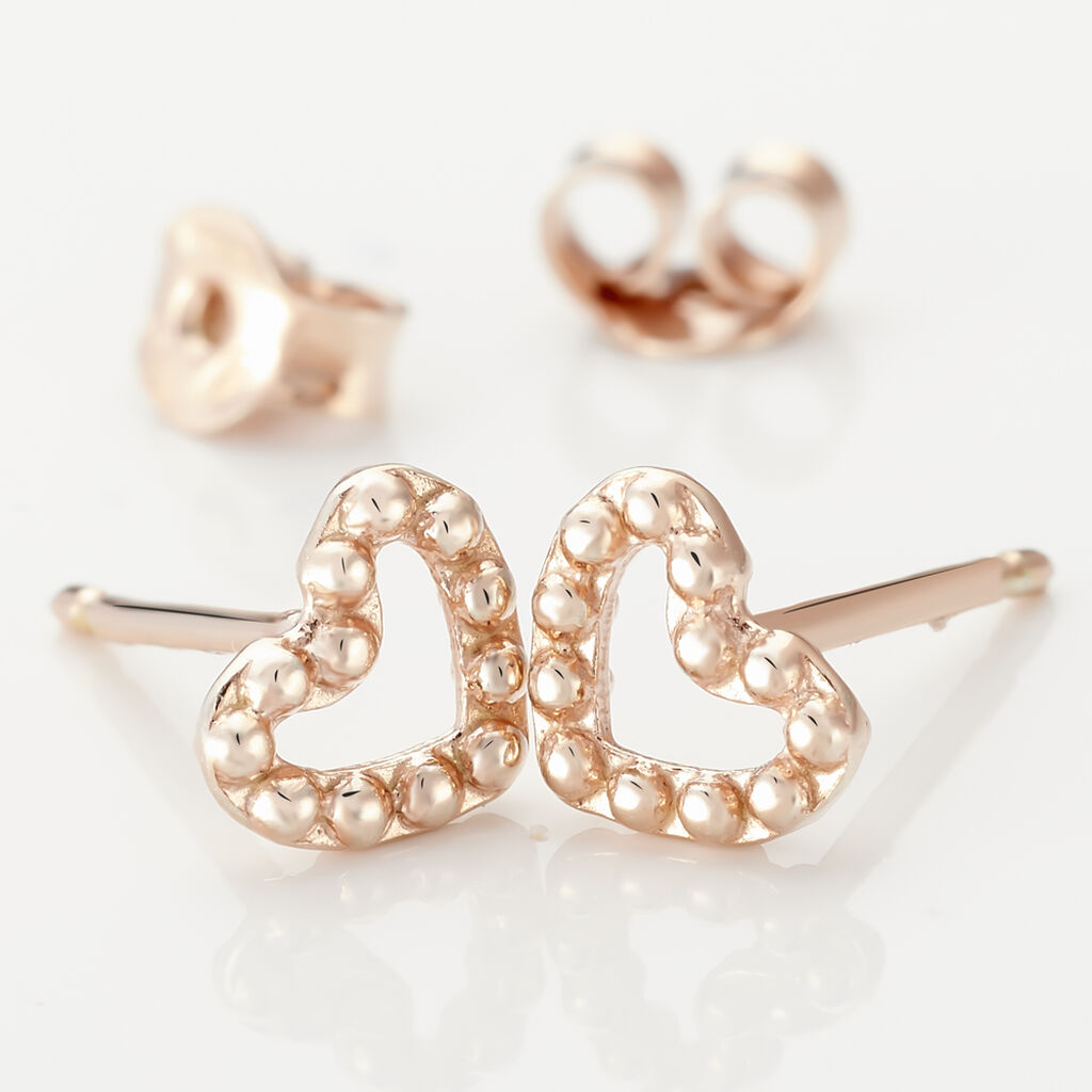 Boucles D'oreilles Puces Menel Argent Rose - Boucles d'oreilles fantaisie Femme | Histoire d’Or