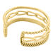 Bracelet Manchette Elain Acier Jaune - Bracelets fantaisie Femme | Histoire d’Or