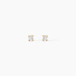 Boucles D'Oreilles Puces One Or Jaune Diamants - Boucles d'oreilles pierres pr&eacute;cieuses Femme | Histoire d&rsquo;Or