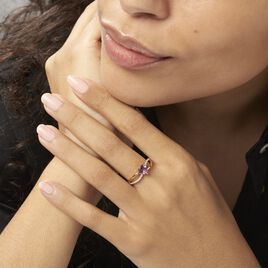 Bague Bertille Or Jaune Amethyste Et Oxyde De Zirconium - Bagues solitaires Femme | Histoire d’Or
